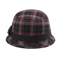 Back - 8944-Infinity Selections Wool Plaid Cloche Hat