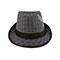 Front - 8925-Plaid Fedora Hat