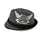 Side - 8925-Plaid Fedora Hat