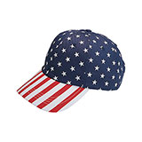Low Profile USA Flag Print Twill Cap