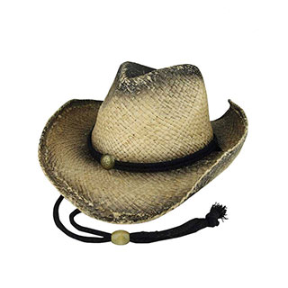 8158-Outback Tea Stained Raffia Straw Cowboy Hat