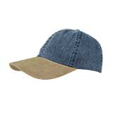 Washed Pigment Dyed Twill Cap W/Suede Bill