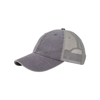 7601M-Washed Pigment Dyed Twill Trucker Cap