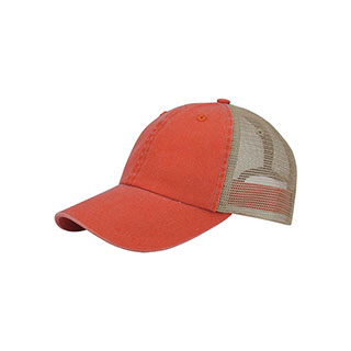 7601M-Washed Pigment Dyed Twill Trucker Cap