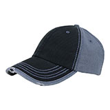 Distressed Heavy Washed Cotton Twill Cap