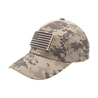 6950-USA Flag Tactical Patch Cotton Twill Cap