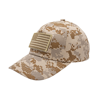 6950-USA Flag Tactical Patch Cotton Twill Cap