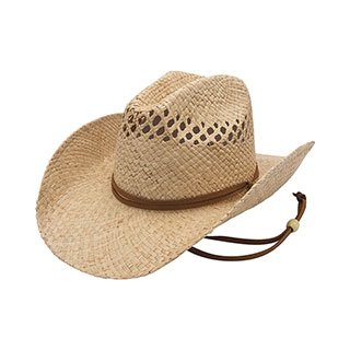 8160-Outback Raffia Cowboy Hat