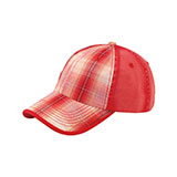 Low Profile Washed Plaid Cotton Twill Cap
