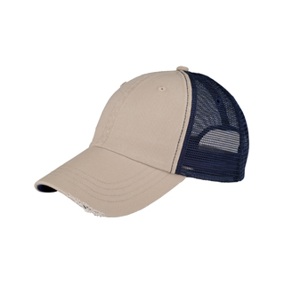 6887-Low Profile (Unstructured) Washed Organic Cotton Mesh Cap