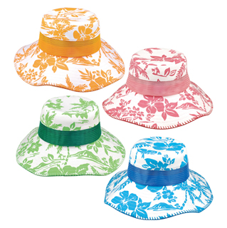 7905B-Cotton Canvas Flower Print Bucket Hat