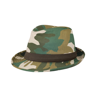 8919-Camouflage Fedora Hat