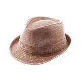 Washed Fedora Hat W/Distressed Look