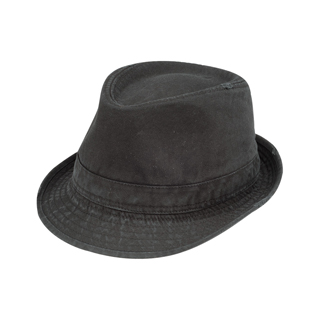 8922B-Washed Fedora Hat W/Distressed Look