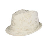 Ladies' Corduroy Printed  Fedora Hat