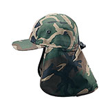 Camouflage Twill Cap W/Flap