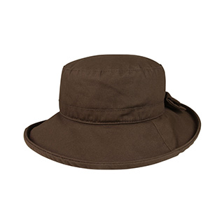 J9704-Juniper Waxed Cotton Canvas Ladies' Wide Brim Bucket Hat