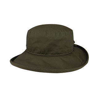 J9704-Juniper Waxed Cotton Canvas Ladies' Wide Brim Bucket Hat