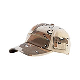 Casual Style Camouflage Twill Washed Pocket Cap