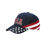Low Profile (Uns) Cotton Twill Washed USA Flag Cap