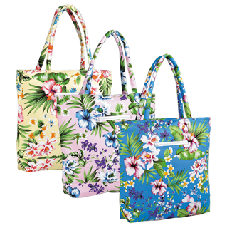 1509-Flower Canvas Tote Bag