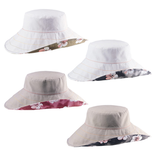6502-Ladies' Reversible Wide Brim Hat