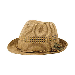 8954-Ladies' Toyo Braid Fedora Hat
