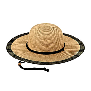 8237-Ladies' Toyo Braid Color Block Sun Hat