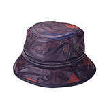 Multi-Color Cut & Sewn Lambskin Bucket Hat