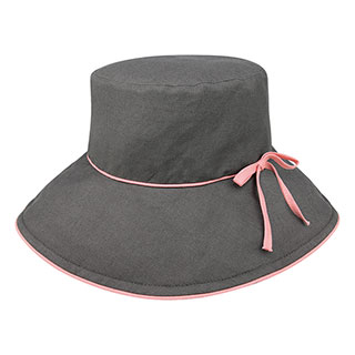 6607-Ladies' Linen Wide Brim Hat