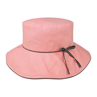 6607-Ladies' Linen Wide Brim Hat