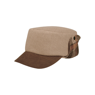 3520-Knitted Army Cap W/Warmer Flap