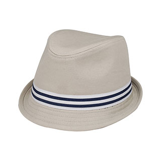 8921-Soft Cotton Canvas Fedora Hat