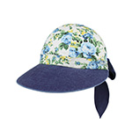 Ladies' Printed Flower Large Peak Hat