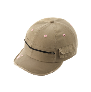 6545-Army Style Fashion Cap W/Frayed Bill