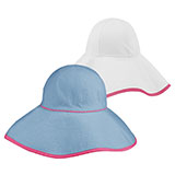 Ladies' Reversible Terry Cloth Wide Brim Bucket Hat