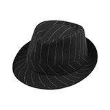 Pinstripe Polyester Fedora Hat