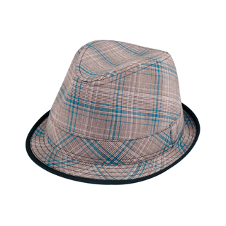 8924-Plaid Fedora Hat