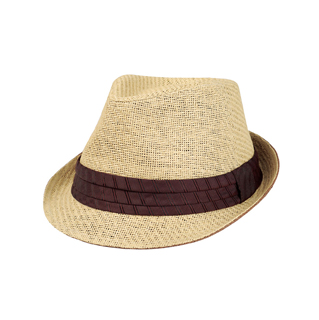 8937-Toyo Fedora Hat W/Pleated Band