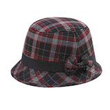 Infinity Selections Wool Plaid Cloche Hat